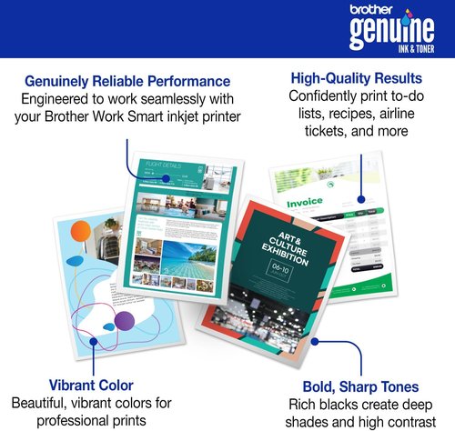 Brother Genuine LC501XL2PK High Yield Black Ink Cartridges - Twin Pack for Work Smart Printers