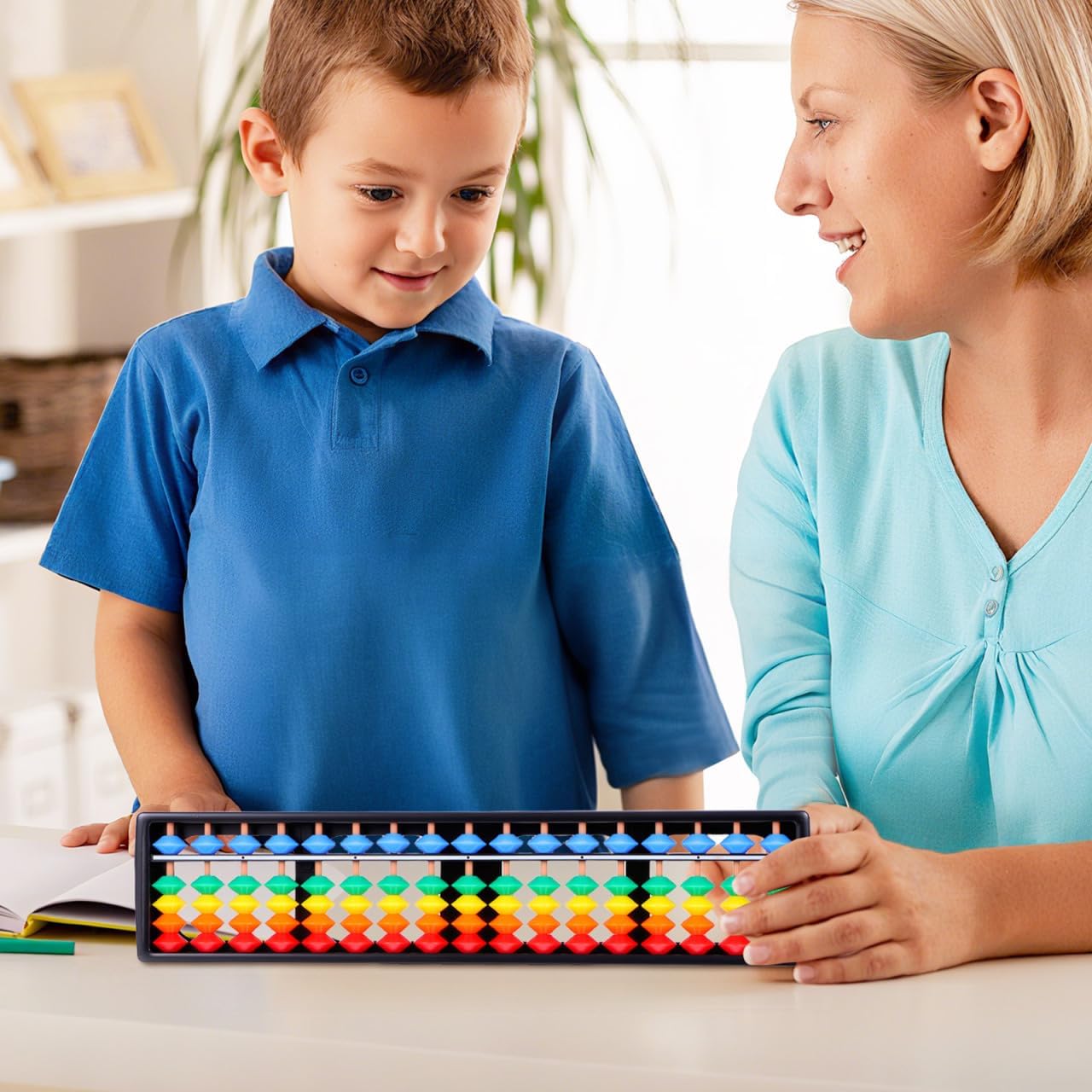 Toddmomy Abacus Soroban - 17-Digit Plastic Beads Math Learning Tool for Kids & Adults