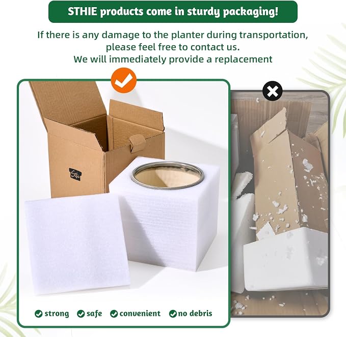 STHIE 5 Inch Ceramic Planters for Indoor Plants, White Cactus Snake Plant Pots with Drainage, Unique Design Round Flower Pot for Home Decoration