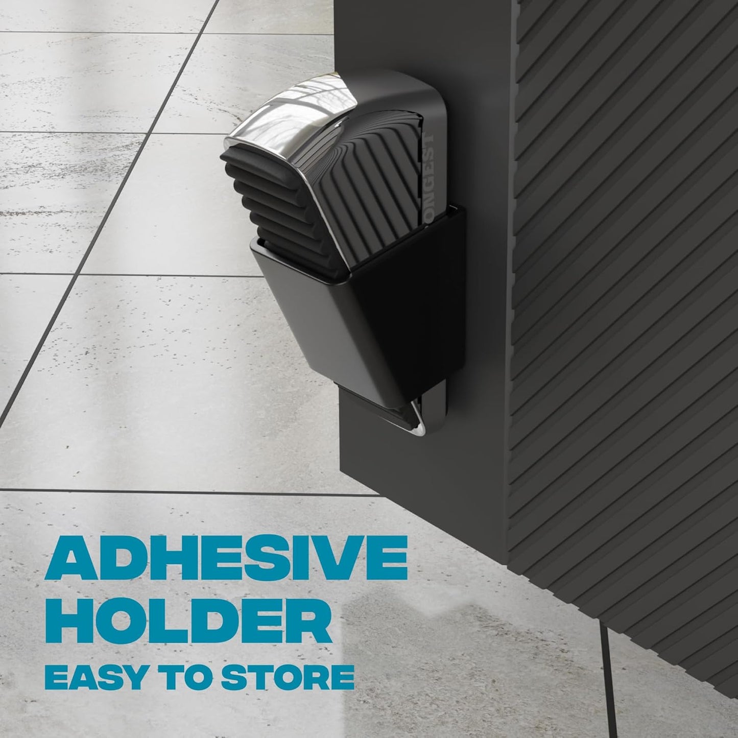 Strongest Home XL Heavy Duty Door Stoppers - Durable Rubber Wedge with Superior Grip for Large Gaps, 5-Inch Long - Chrome Finish