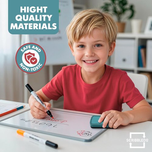 SCRIBBLEDO Magnetic Whiteboard Erasers - 4 Pack in Soft Modern Colors | Ideal for Teachers & Students