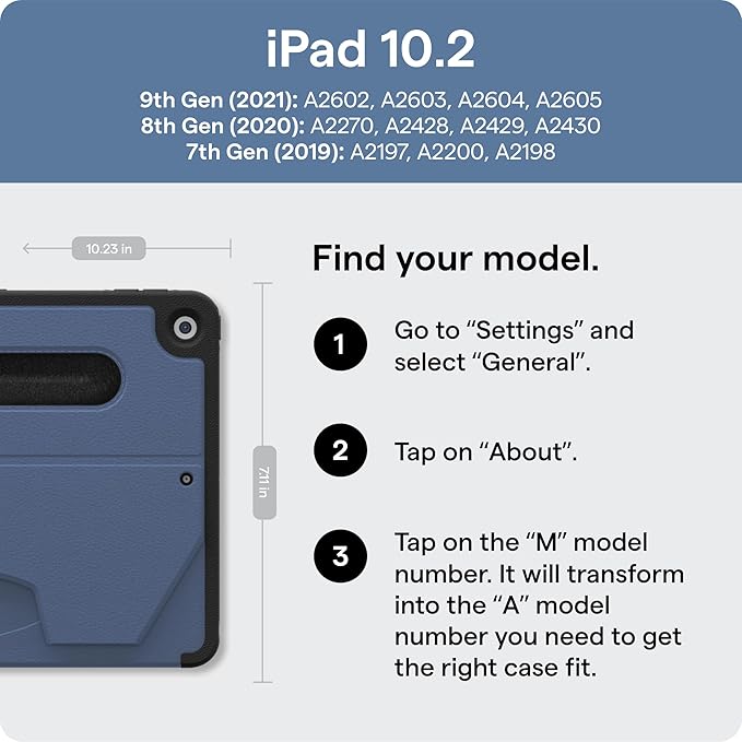 ZUGU CASE for 10.2 Inch iPad 7th / 8th / 9th Generation Case (2021/2020/2019), Protective, Thin, Sleek Design, Magnetic Stand, Sleep/Wake Cover, Magnetic Cover, Desert Rose