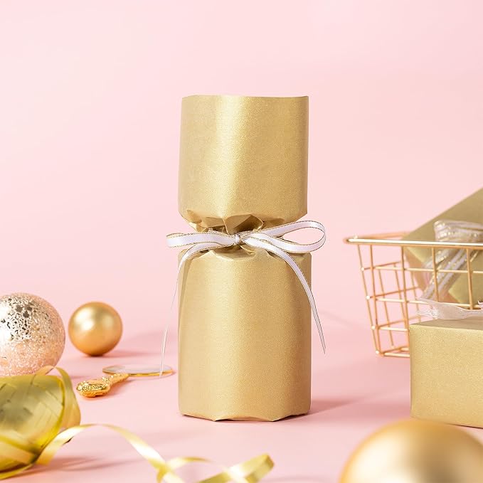 RUSPEPA Gold Wrapping Paper - Christmas Gift Wrap Pearly - luster Paper Perfect for Wedding, Birthday, Valentine's Day, Christmas, Baby Shower, DIY Bouquet -17 Inches X 32.8 Feet