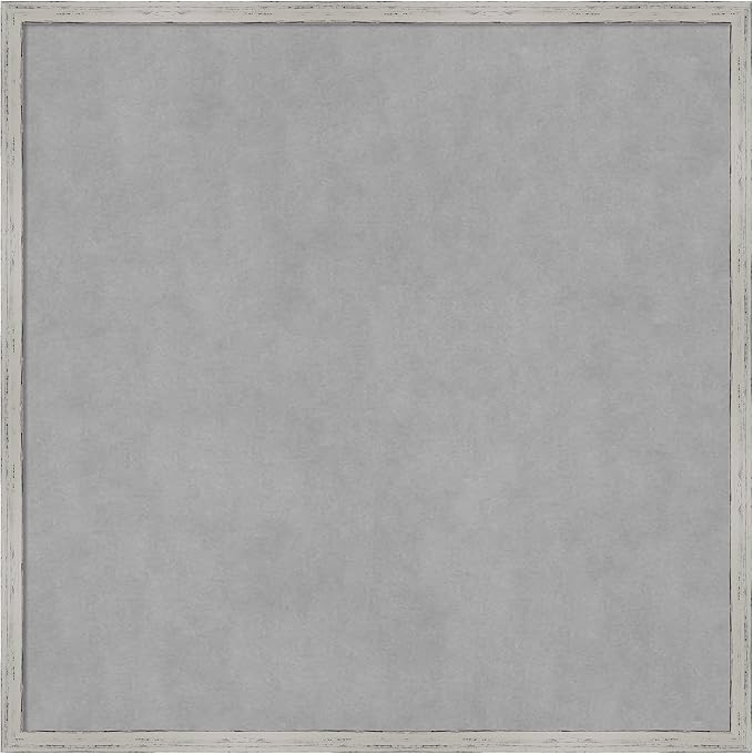 Amanti Art White Framed Magnetic Board 25x25 Medium Vision Board for use with Magnets, 100% Metal Sheet to Display Items as Office Decor or for Home Organization in mudroom, Kitchen or Kids Room