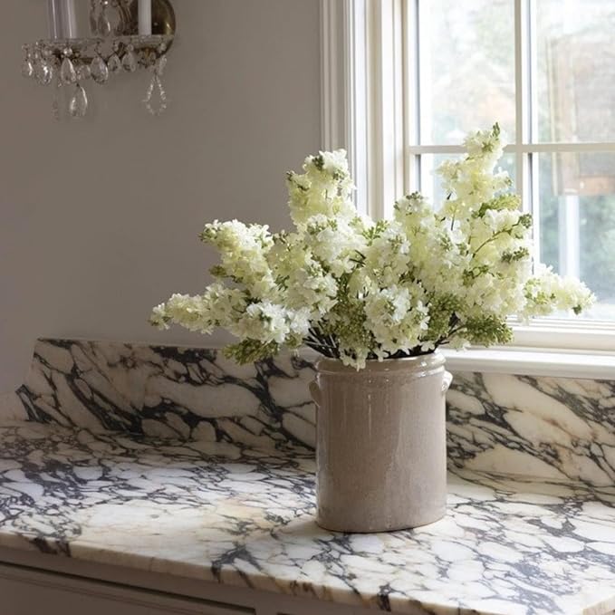 Afloral Fake Flowers Lilacs in Cream - 25"