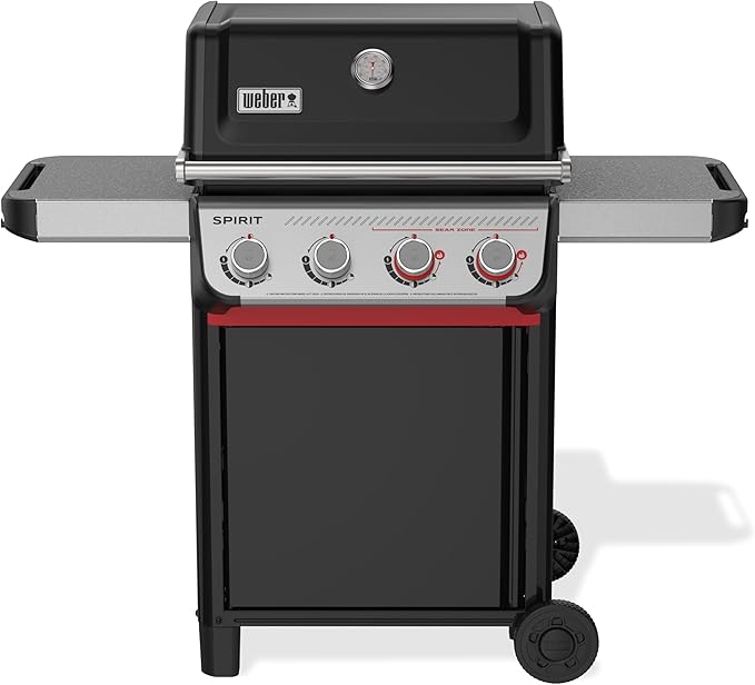 Weber Spirit E-425 Liquid Propane Gas Grill for Outdoor Cooking and BBQ, 4 Boost Burners, Black
