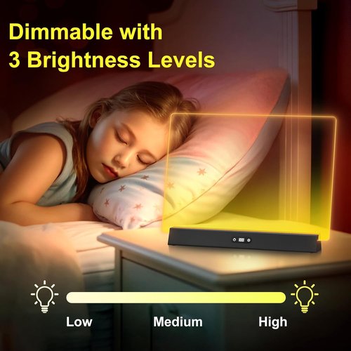 LED Note Board - Rechargeable 17-Inch Doodle Glow Light Up Desk Sign | 9 Modes for Home, Office & Classroom Decor
