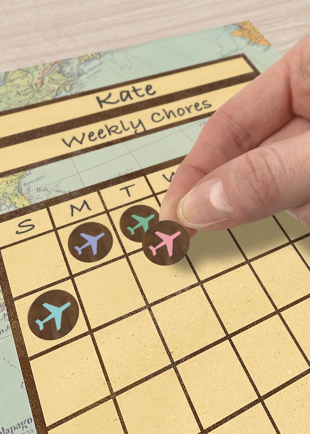 Teacher Created Resources Mini Airplane Stickers - Travel The Map Design | 1" Size, 120 Count