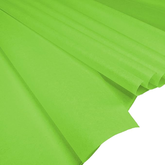 Flexicore Packaging® | Gift Wrap Tissue Paper | Size: 15"x20" | 100 Sheet | Acid Free Bulk Tissue Paper | (Lime Green)