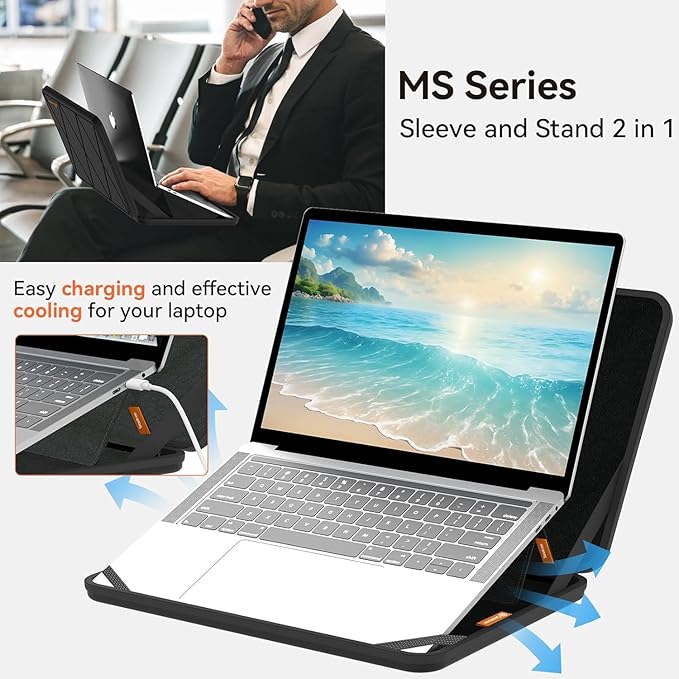 Smatree MS86T Hard EVA Protective Sleeve with Stand Compatible for 16 inch Acer Aspire Vero 16 AV16, for Swift X 16/16 AI/Go 16, for 15.6 inch Acer ConceptD 3 Ezel/ConceptD 3 Ezel Pro Sleeve