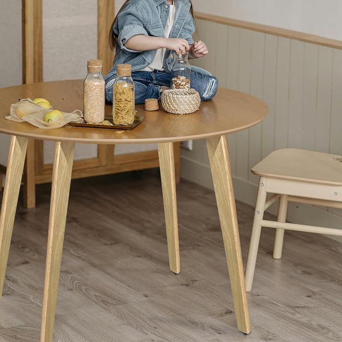 QLLY 28 inch Solid Wood Table Legs, Natural Varnished Wooden Desk Legs with Adjustable Leveling Feet, Set of 4, Heavy Duty Replacement Legs for for DIY Dining Table, Office Desk, Farmhouse Furniture