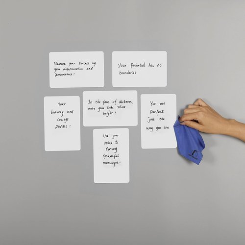 Dry Erase Magnets Set - 12 Pack | 6x4 Inch Magnetic Notes for Home & Office Planning