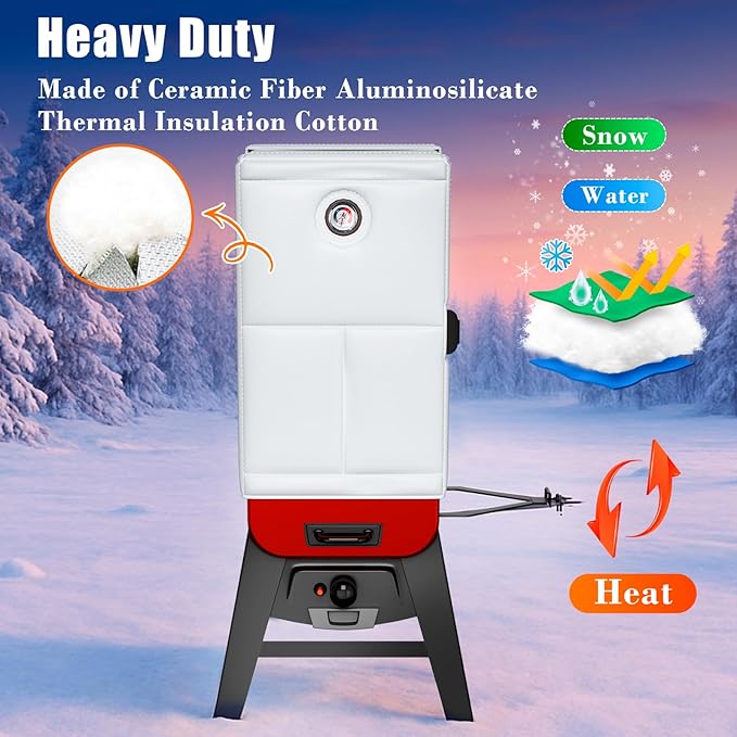 Grill Thermal Insulated Blanket for Pit Boss 3-Series Gas Vertical Smoker, for PitBoss PBV3G1 Insulation Blanket for Pit Boss PBV3A1 10947 Smoker Accessories