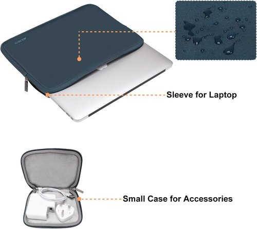 MOSISO Laptop Case - 13.3 Inch Neoprene Sleeve Bag for MacBook Air/Pro & More | Haze Blue