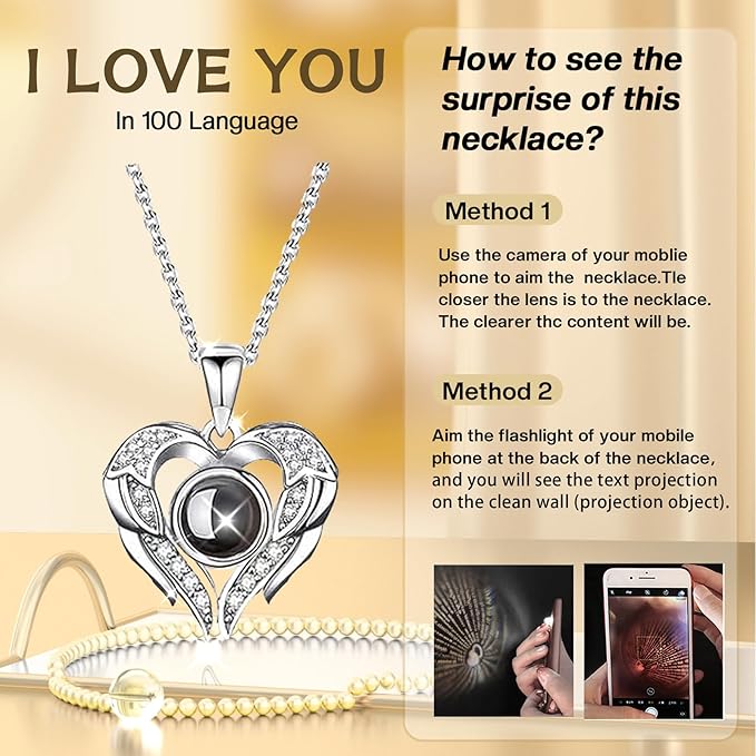 moshen Preserved Rose Set with I Love You Necklace 100 Languages, Gifts for Wife Girlfriend Mom Women Her (beige)