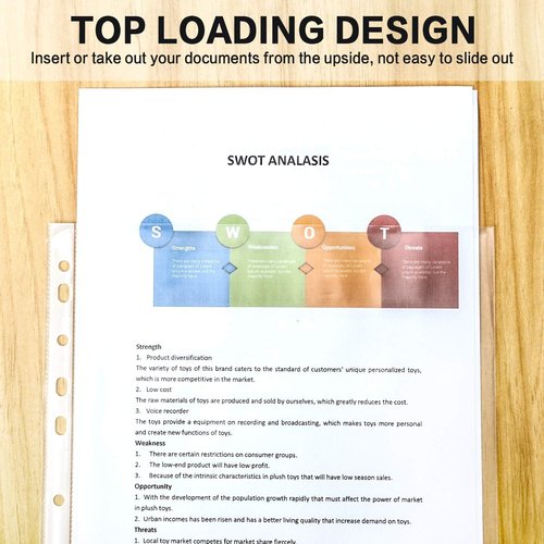 PANDRI Heavy Duty Clear Sheet Protectors - 1000 Pack for 8.5 x 11 Paper | Reinforced 11-Hole Design