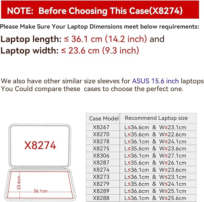 Smatree Hard EVA Protective Sleeve Compatible for 15.6 inch ASUS ExpertBook B1 B1502/B1500, for 15.6 inch ASUS P1512/M515/L510/F515 Laptop Sleeve (X8274)