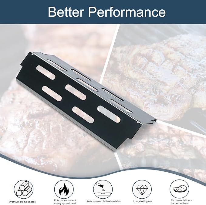 Heat Deflectors for Weber Genesis II E-410, S-410, LX E-440, S-440 (Porcelain Steel, ES/410 * 4)