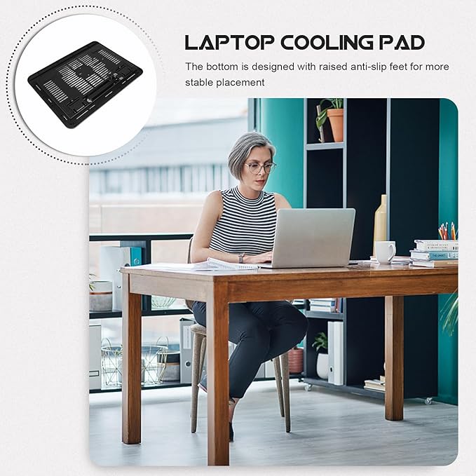 Gadpiparty Gaming Laptop Cooling Pad Laptop Stand for Desk with Quiet Fans Multipurpose Notebook Holder Compatible with Tablets for Home and Office Use