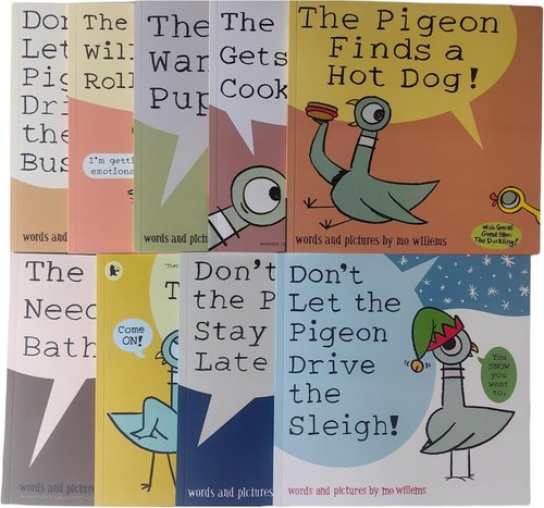 Pigeon | 9-Book Set - Don't Let The Pigeon Series Collection for Kindergarten Kids - Paperback