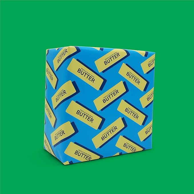 GOOFBALLS Hilarious Wrapping Paper Roll – Funny Gift Wrap for Birthdays, Holidays, White Elephant, Gag Gifts - Butter