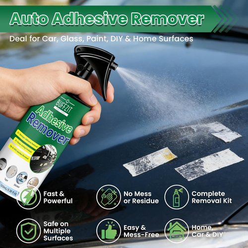 Adhesive Remover Spray Kit by [Brand Name] - Safe for Car Paint | Removes Stickers, Tape & Residue - 3.38 fl oz