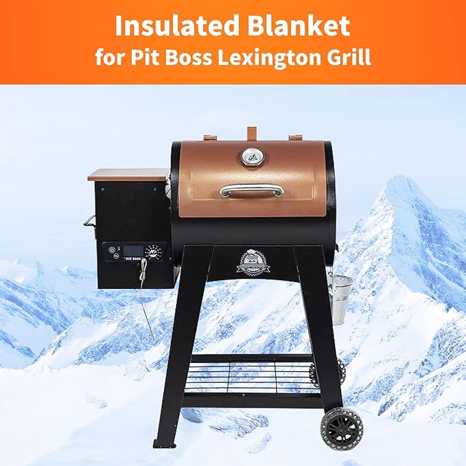 Utheer Thermal Insulated Blanket for Pit Boss Lexington 540 Wood Pellet Grill fits Pit Boss Lexington/Sportsman/Navigator 540/500/550 Grill Smoker Insulation Blanket Accessories PB500NX PB500SP PB550G