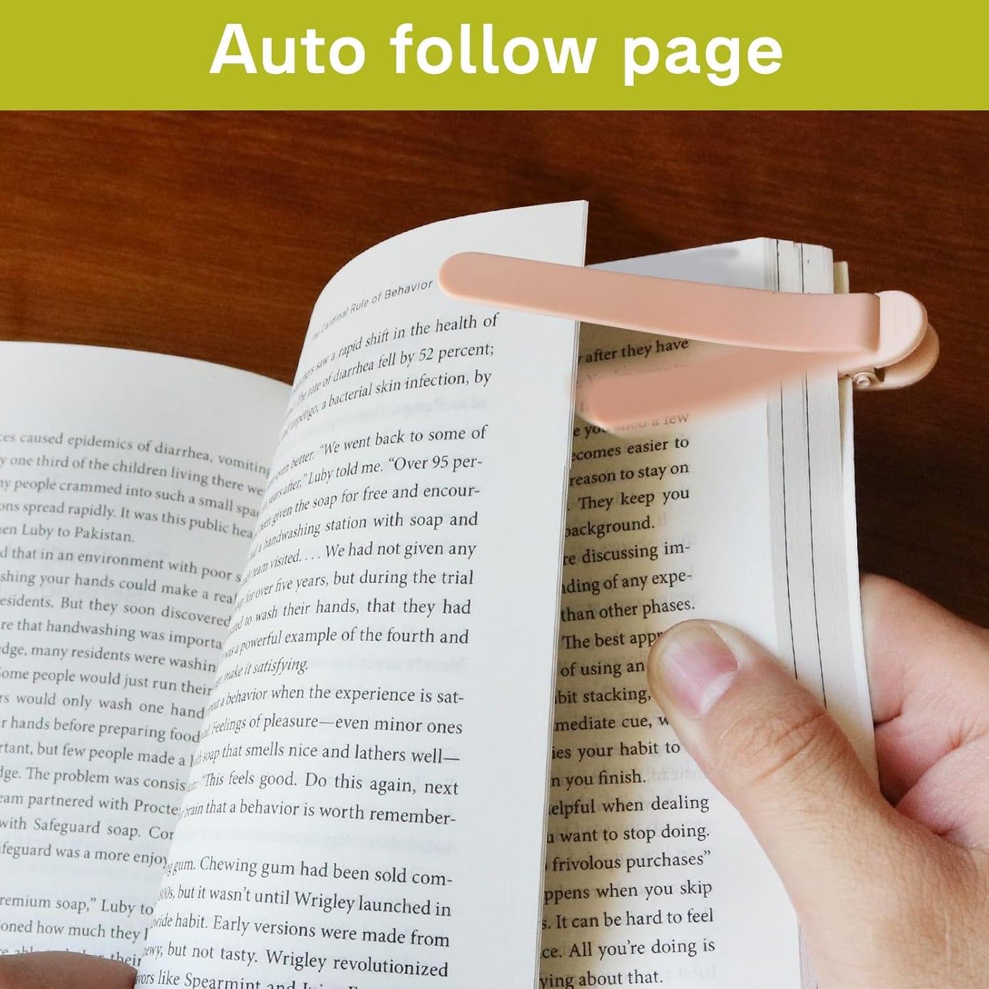 SMUK Automatic Silicone Bookmarks - 3pcs Cute & Unique Reading Accessories for Book Lovers