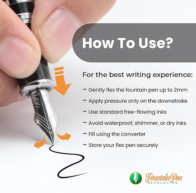 FPR Ambassador Ultra Flex Nib Fountain Pen Set, Burgundy - Refillable Pen w/Cartridges & Converter - Calligraphy Pens for Writing, Journaling & Gifting - Luxury Pens For Smooth Strokes