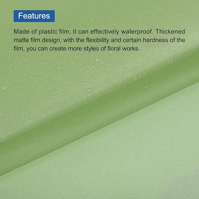 MECCANIXITY Flower Wrapping Fog Paper 22.8x22.8 Inch Waterproof Matte Floral Wrapping Paper for DIY Crafts, Gift/Gift Box Packaging Tea Color 20 Pcs