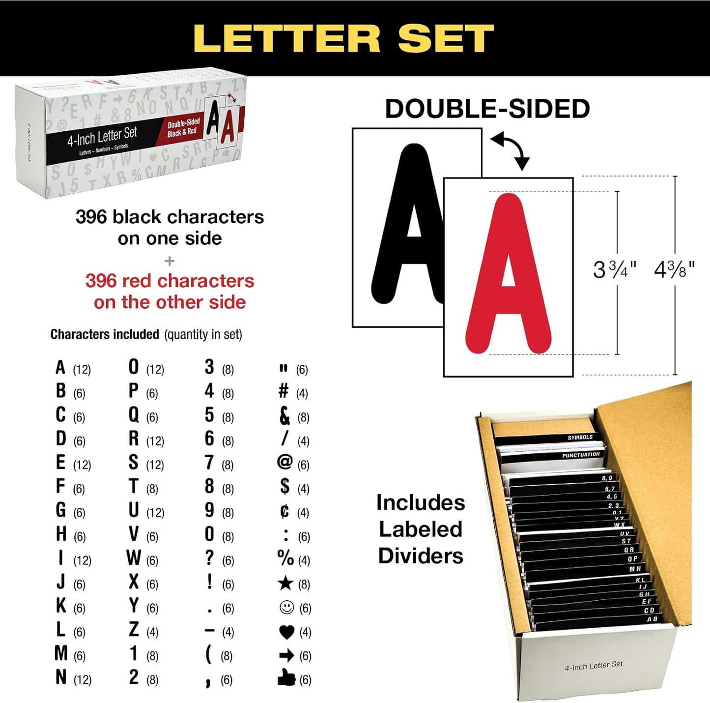 Swinging Sidewalk Sign by [Brand Name] - 24" x 36" Changeable Message Board with 792 Pre-Cut Letters & Storage Box