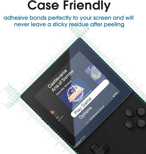 amFilm Tempered Glass Screen Protector for Analogue Pocket - Anti-Scratch, Easy Installation, 2 Pack
