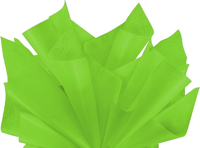 Flexicore Packaging® | Gift Wrap Tissue Paper | Size: 15"x20" | 100 Sheet | Acid Free Bulk Tissue Paper | (Lime Green)