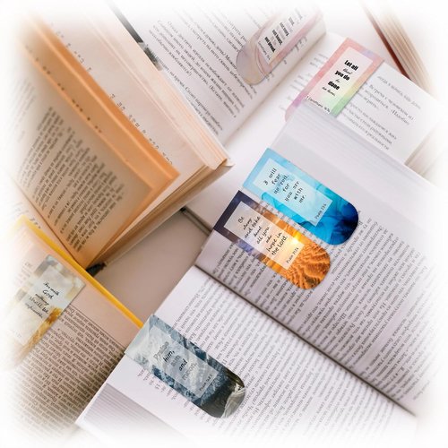 Christian Magnetic Bookmarks - 104 Pcs Bible Page Markers for Reading, School & Office Use