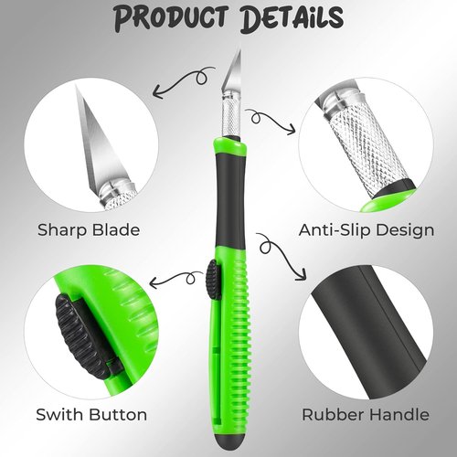 Exacto | Craft Knife with 10 Extra High Carbon Steel Blades - Precision Hobby Tool for Home & Studio Use