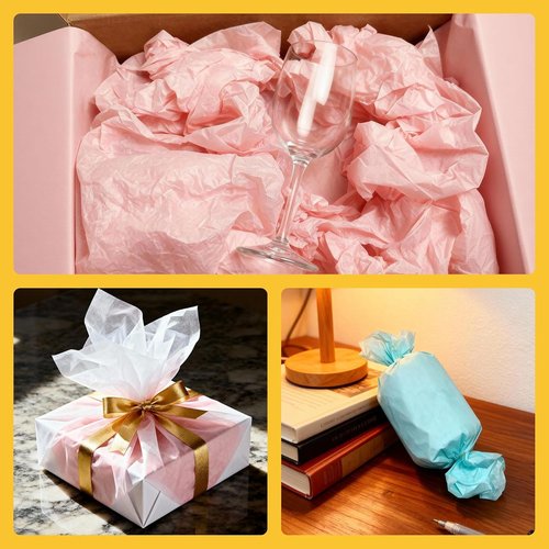 PSISO 360 Sheets Tissue Paper - 40 Vibrant Colors | 14x10 Inch Bulk Gift Wrap for Crafts & DIY Projects