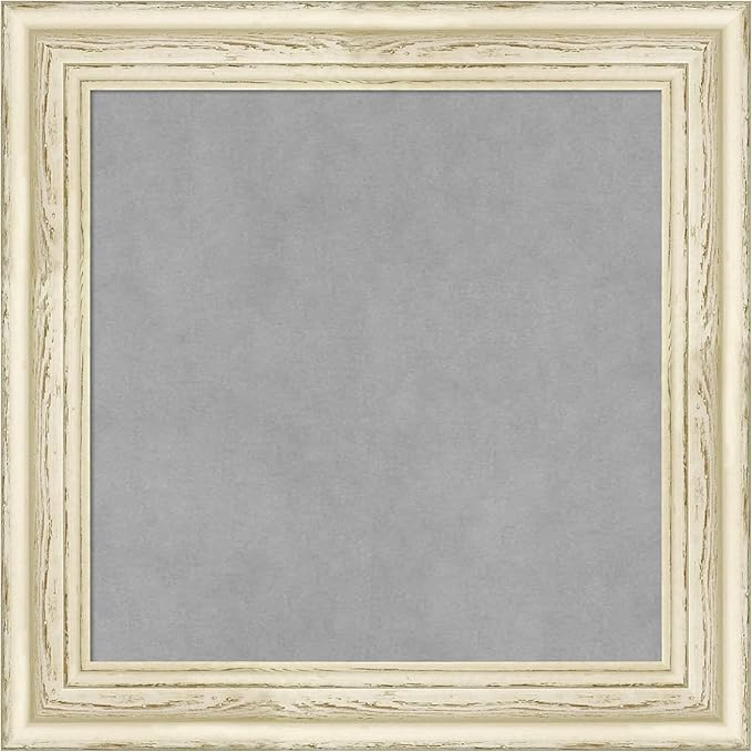 Amanti Art White Framed Magnetic Board 20x20 Small Vision Board for use with Magnets, 100% Metal Sheet to Display Items as Office Decor or for Home Organization in mudroom, Kitchen or Kids Room