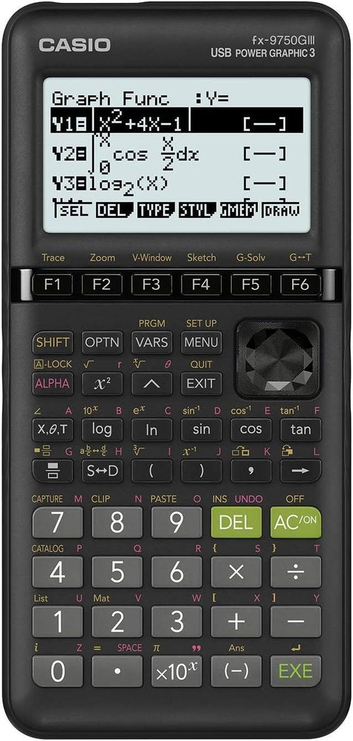 Casio fx-9750GIII Graphing Calculator - Sleek Black Design | Renewed for Optimal Performance