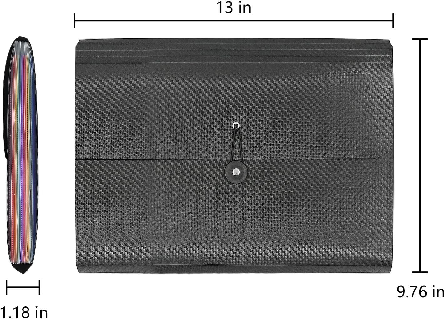 UMETDO Document Bags Set - 38 PCS Mesh Zipper Pouches & Accordion File Organizer | 8 Sizes & 14 Pockets