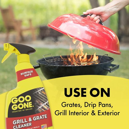 Goo Gone Grill and Grate Cleaner Spray - 24 Ounce | 2 Pack for Effortless BBQ Cleaning and Degreasing