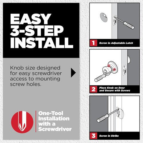 Kwikset Tylo Entry Door Knob - Secure Keyed Handle with Lock & Key | Satin Nickel, Pick Resistant