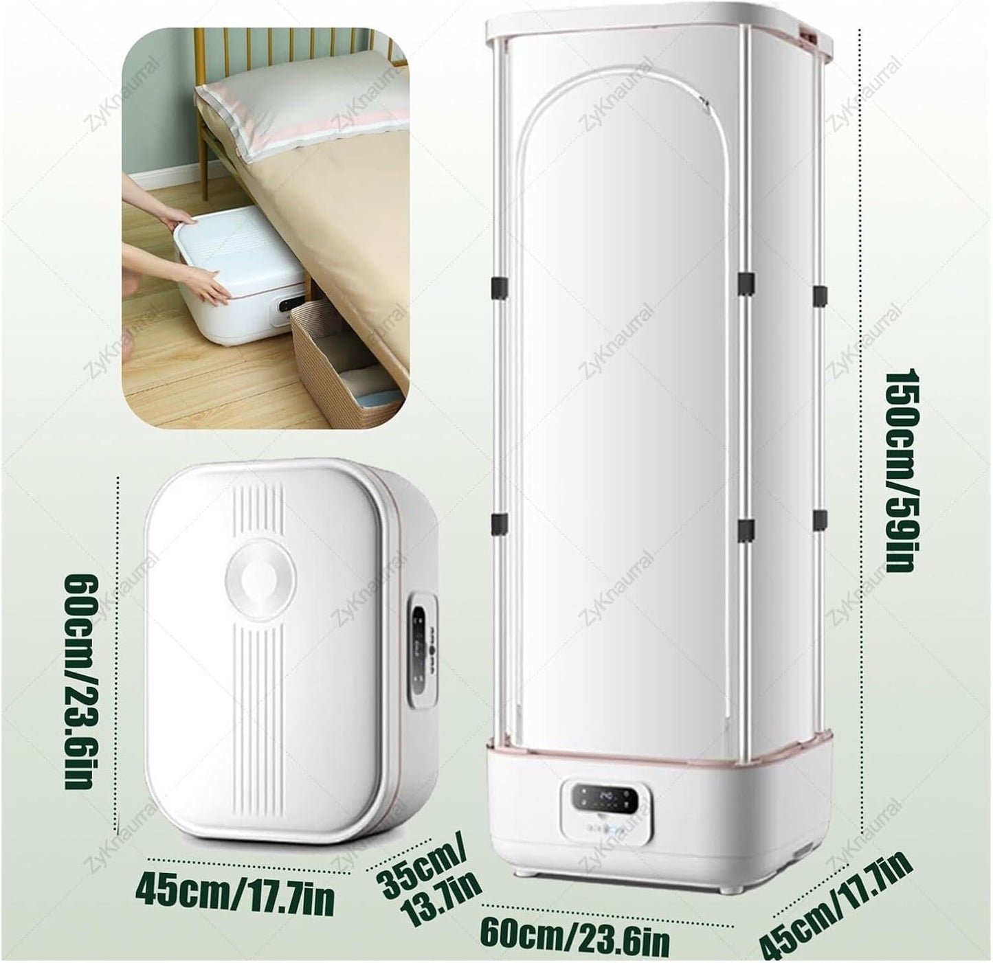 Skiennix Automatic Ironing Machine - Portable Steam Clothes Folding & Wrinkle Removal with Remote Control