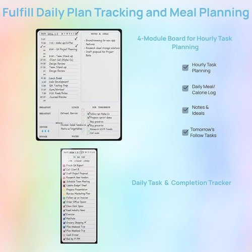 Magnetic Dry Erase Calendar Whiteboard Set by [Brand Name] - 4-Pack with Monthly & Weekly Views | 16" x 11" & Daily Planners