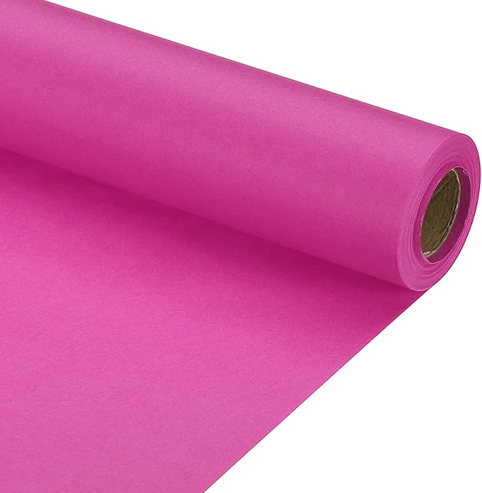 PATIKIL Wrapping Paper, 15" x 394"(33') 70 GSM Craft Paper Roll Kraft Packing Paper for Poster Bulletin Board, Gift Wrapping, Rose Pink