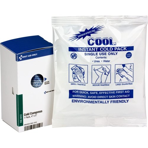 First Aid Only Instant Cold Compress - SmartCompliance, 5" x 4" for Quick Pain Relief