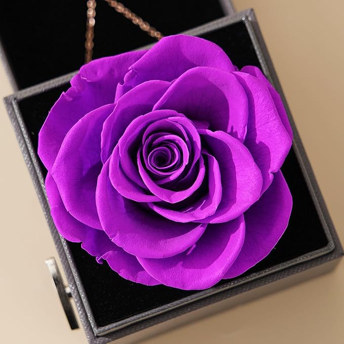 ADDWel Rose Gifts for Mom from Daughter and Son - Real Preserved Rose with Mothers Day Necklace, Meaningful You are My Sunshine Music Box for Women, I Love You Mom Gifts for Birthday or Mother's Day