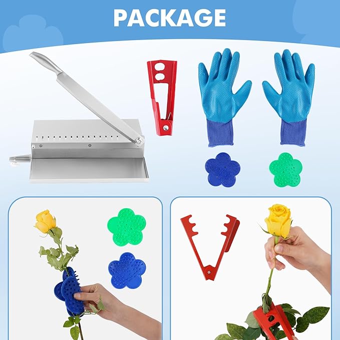 YUCHENGTECH Flower Stem Cutter Stainless Steel Floral Stem Cutter with 14-Inch Blade for Cutting Floral Bunches and Bouquet Stems for Florists or Garden Use
