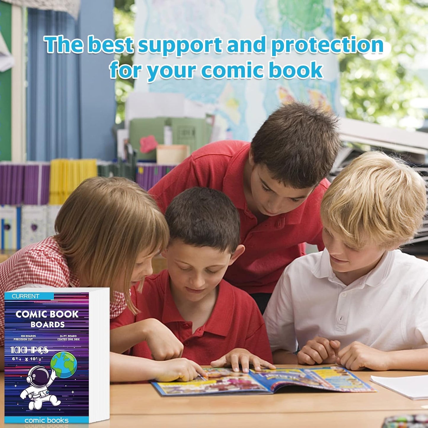 YSCare Comic Book Boards - Acid-Free, Thick & Durable Current Size Boards | 100 Count (White)