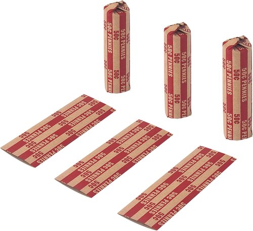 L LIKED Coin Wrappers - Flat Striped Design for Pennies | Pack of 1000 Wrappers