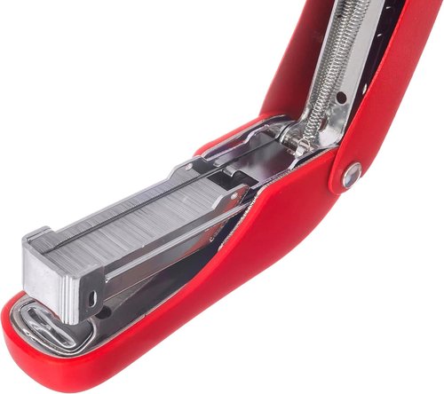 Praxxis Pro Mini Stapler - Durable, Compact Aria-Plus Design for Office & Travel Use | Red Color